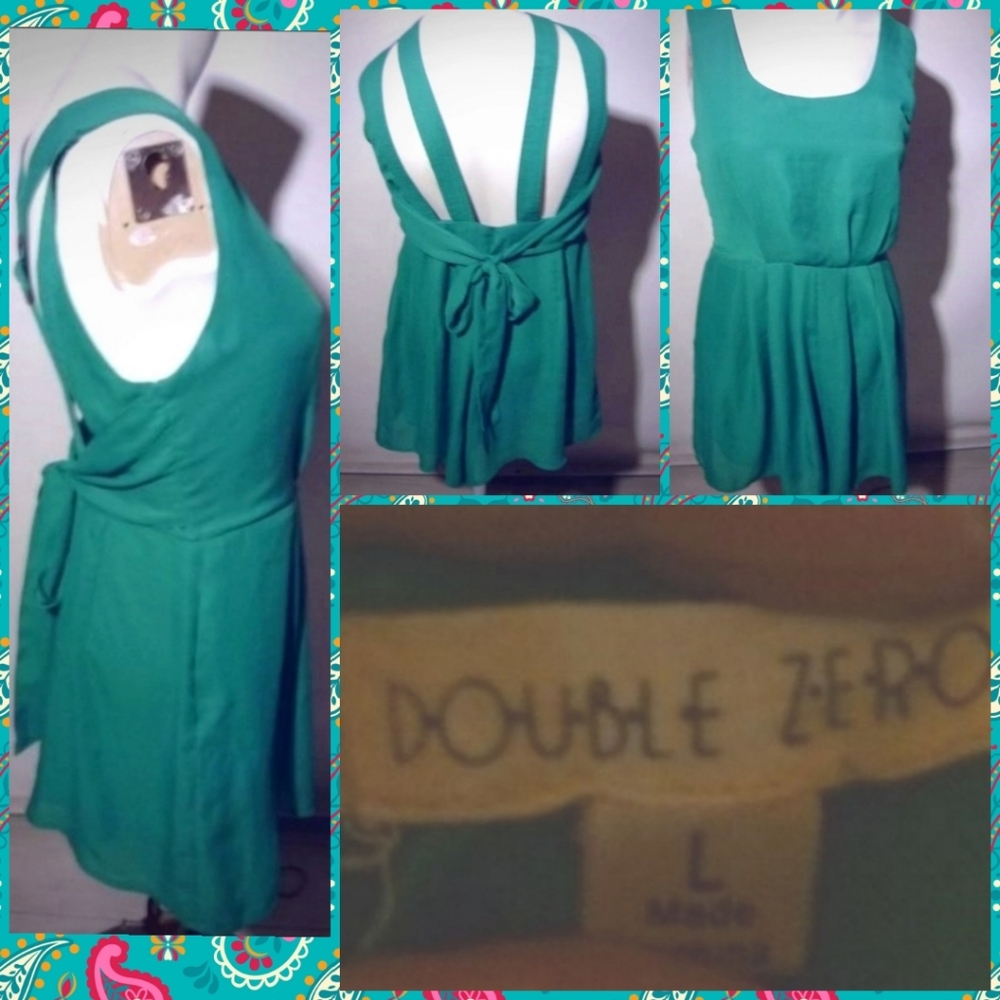DOUBLE ZERO green dress |Size L| 10/10